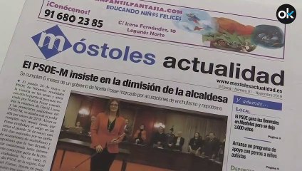 La alcaldesa de Móstoles retira de la circulación los ejemplares de un periódico municipal crítico con ella