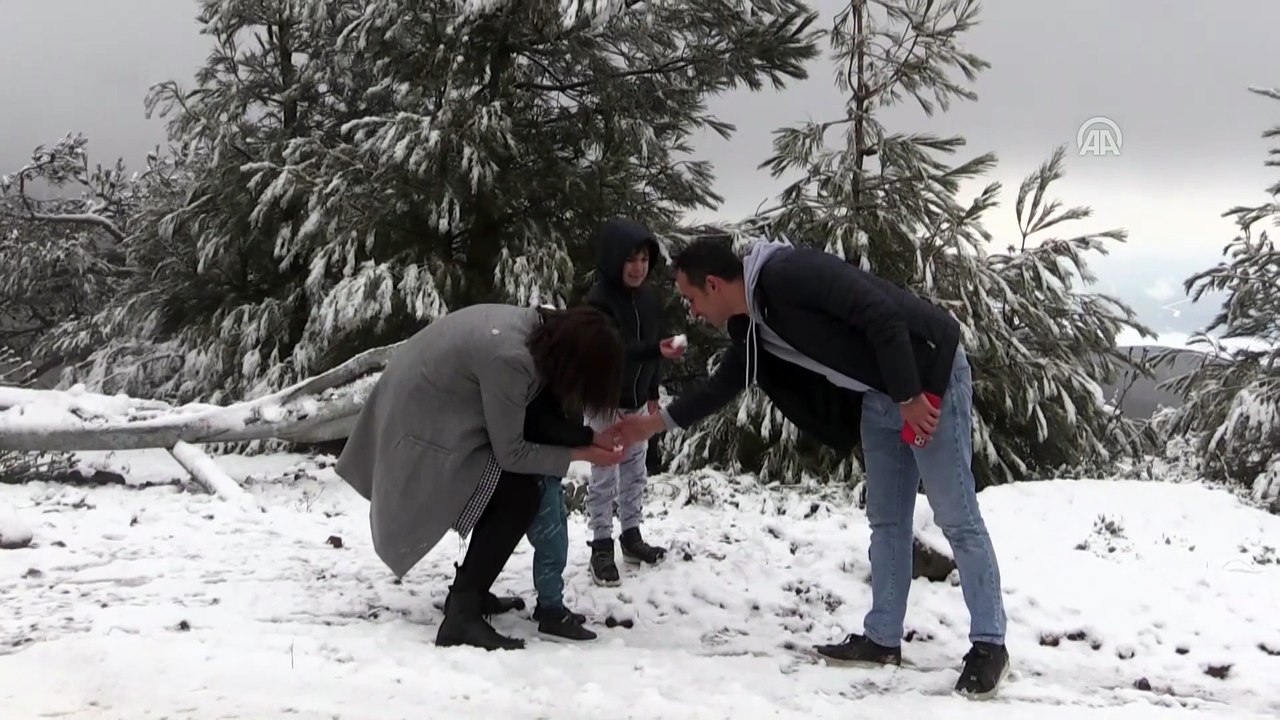 Amanos Dağları etekleri beyaza büründü - HATAY