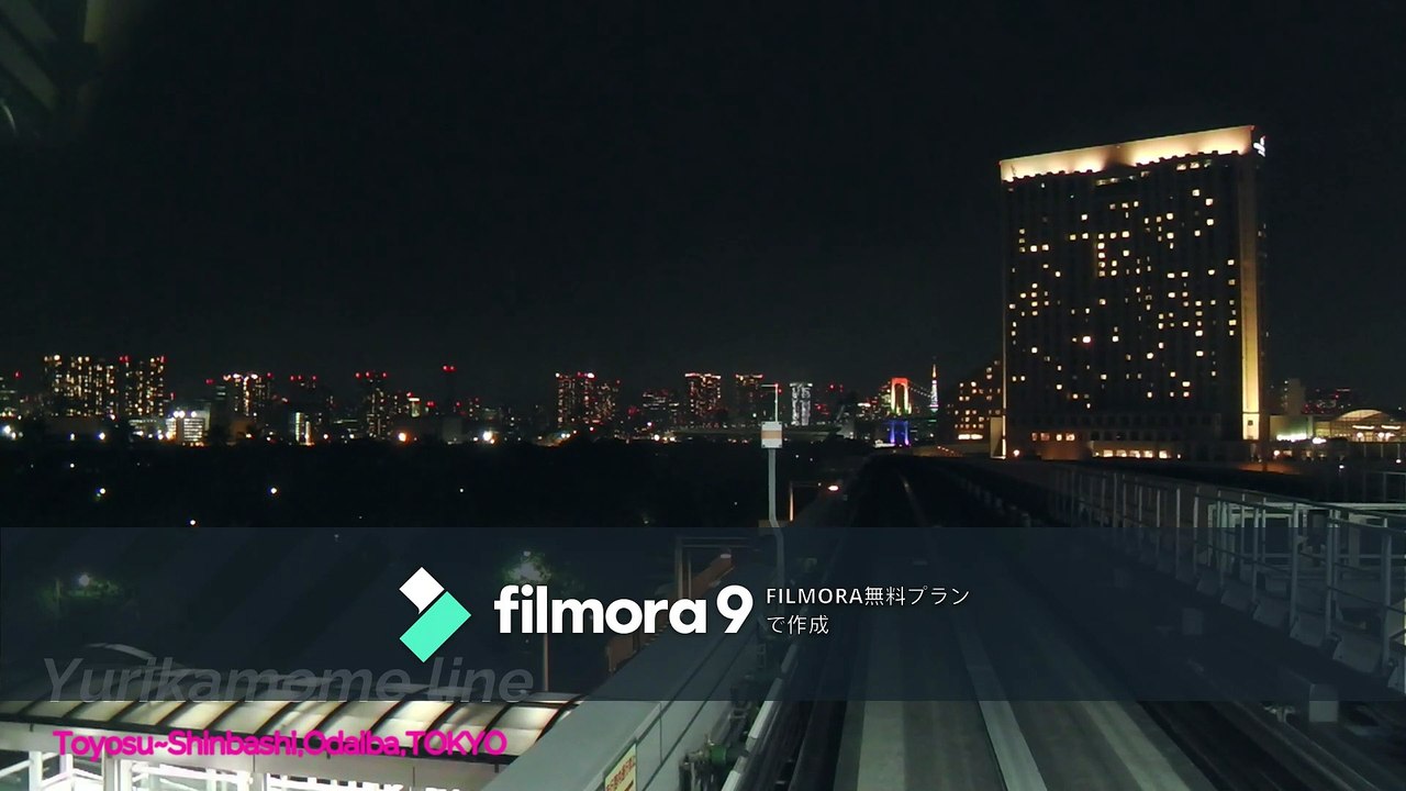 【Tokyo】【night】【train】:Yurikamome;ToyosuST~ShinbashiST,Odaiba,Tokyo