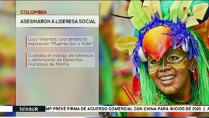 En Nariño asesinan a lideresa colombiana Lucy Villarreal