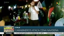 Carabineros reprimen a chilenos que cenaban en Navidad