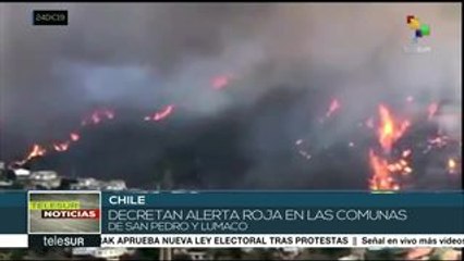 Descargar video: Incendios forestales en Chile encienden la alerta roja