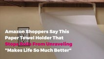 Amazon Shoppers Say This Paper Towel Holder That Stops Rolls From Unraveling 