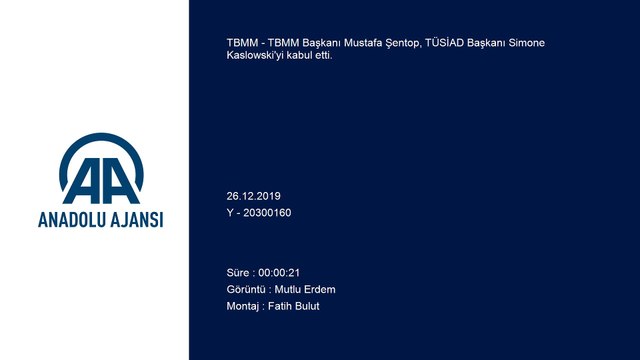 TBMM Başkanı Şentop, TÜSİAD Başkanı Kaslowski'yi kabul etti - TBMM