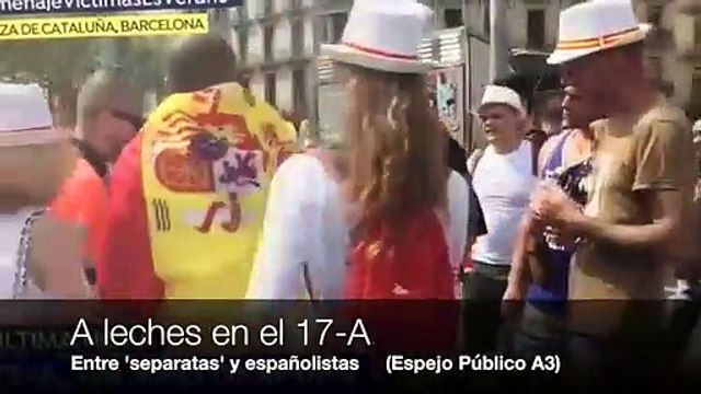 A leches entre españolistas y separatistas en Cataluña: en esto han convertido el homenaje del 17-A