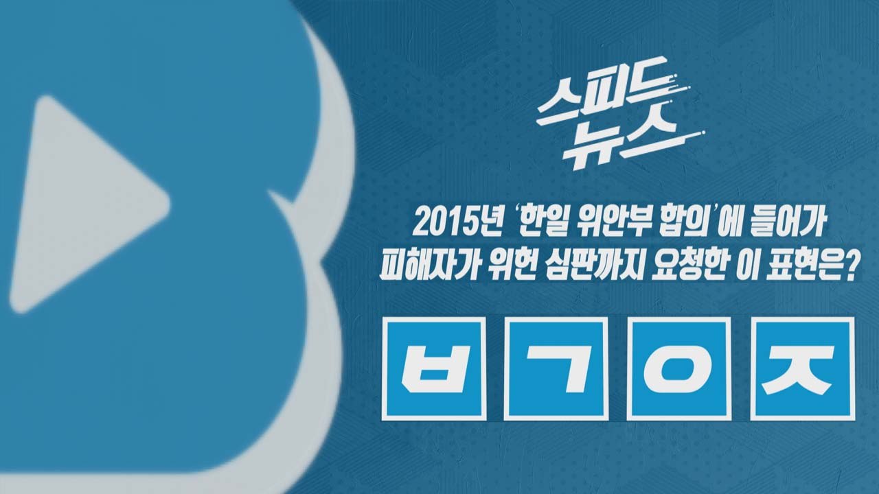 [스피드뉴스] '한일 위안부 합의'에 들어가 피해자가 위헌 심판까지 요청한 이 표현은...