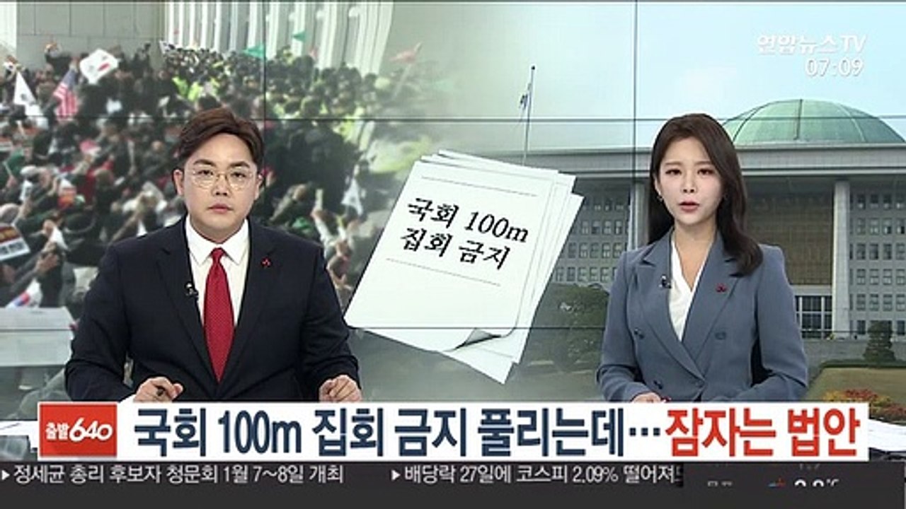 '국회 100m 집회 금지' 대안법 시급…경비 비상