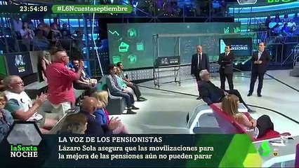 Bronca barriobajera en 'LaSexta Noche' entre un pensionista y varios colaboradores