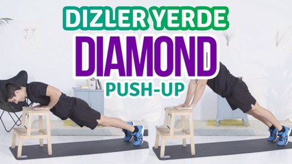 Dizler yerde diamond push-up - Sporcuyum