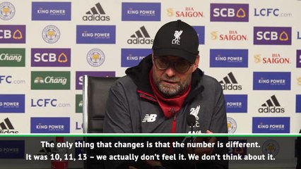 Gap at the top is not relevant to Liverpool - Klopp