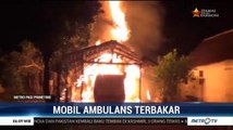 Mobil Ambulans Hangus Terbakar Akibat Korsleting