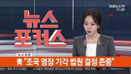 [속보] 靑 "조국 영장 기각 법원 결정 존중"