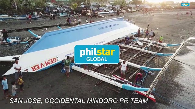 Aerials: Beachside devastation after Typhoon Ursula hit Philippines