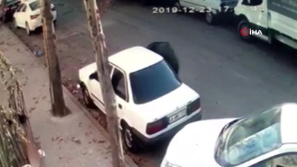 Hırsızlar otomobilden cüzdanı böyle çaldı