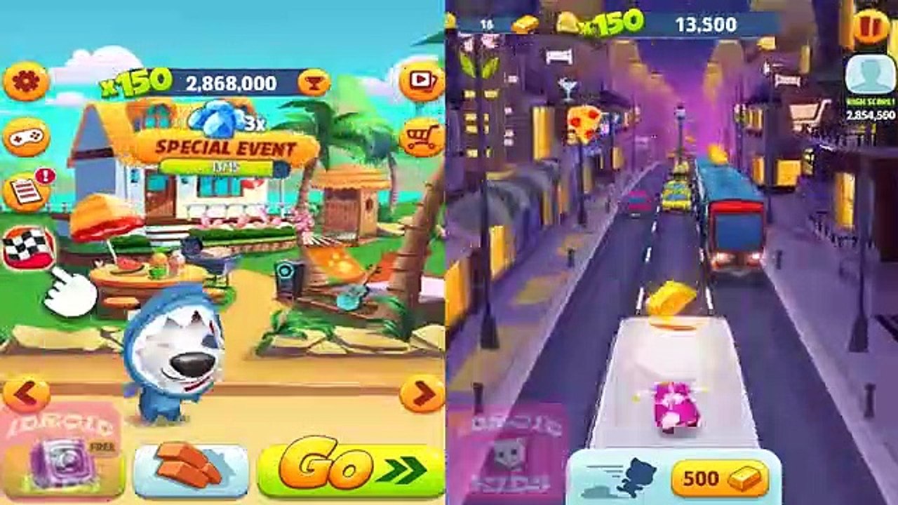 RUN- RUN- RUN- TALKING TOM GOLD RUN NEW UNDERSEA SIDEWORLD SHARK HANK VS PRINCESS ANGELA