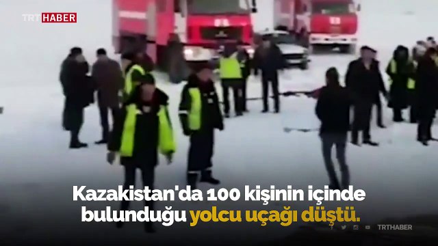 Kazakistan'da yolcu uçağı düştü