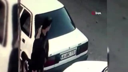 Hırsızlar otomobilden cüzdanı böyle çaldı