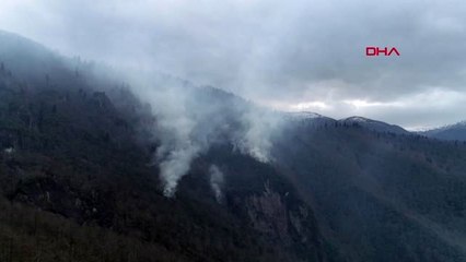 Trabzon karadeniz'de alevler söndü, zarar ortaya çıktı