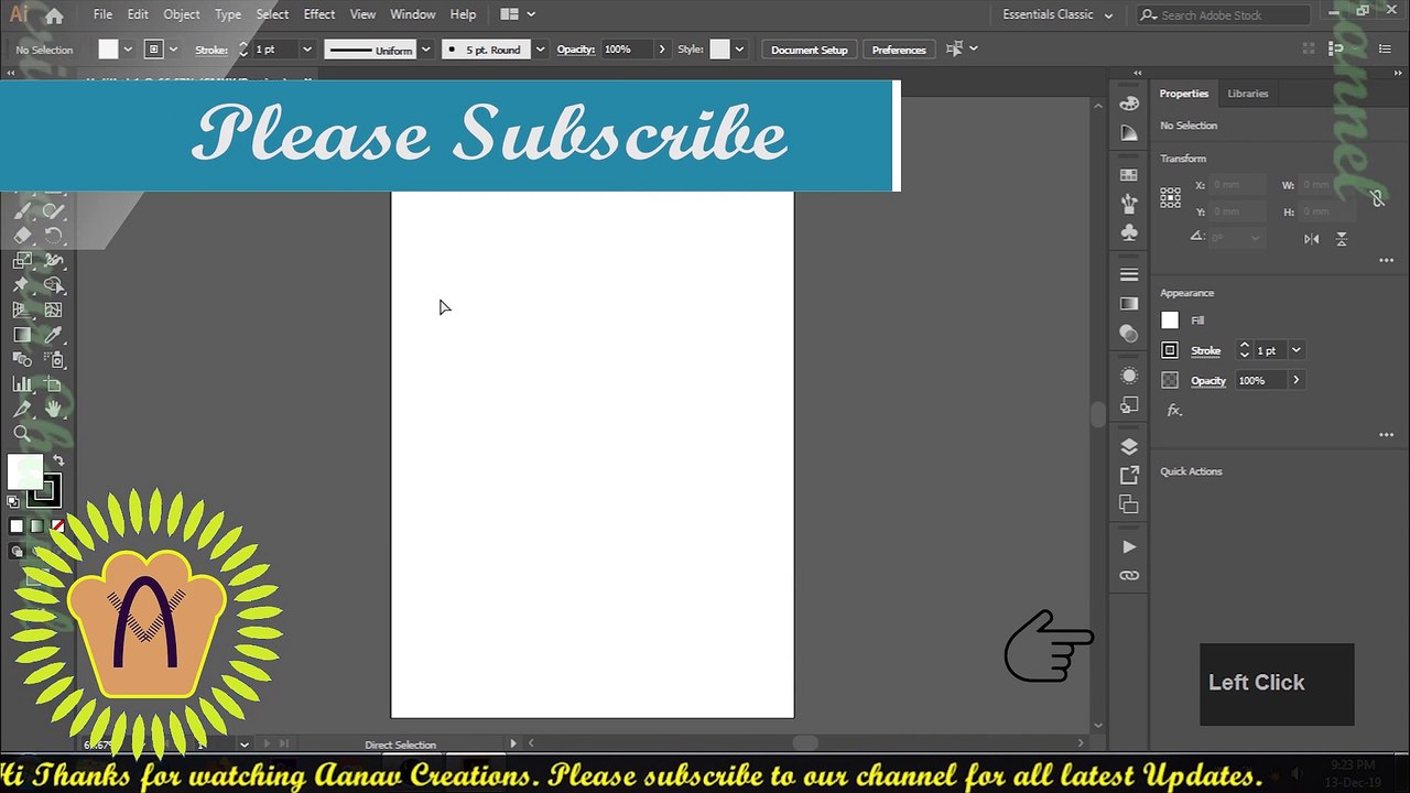 Adobe Illustrator Training - Class 4 - Direct Selection Tool Urdu / Hindi |  @Aanav Creations