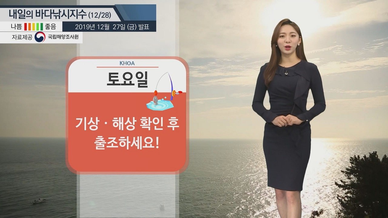 [내일의 바다낚시지수]12월28일 토요일 바다낚시지수 전반적으로 나아진 모습 보여 / YTN