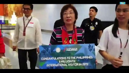 DOT welcomes 8 millionth foreign visitor