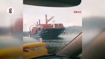 İstanbul Boğazı'nda bir gemi karaya oturdu