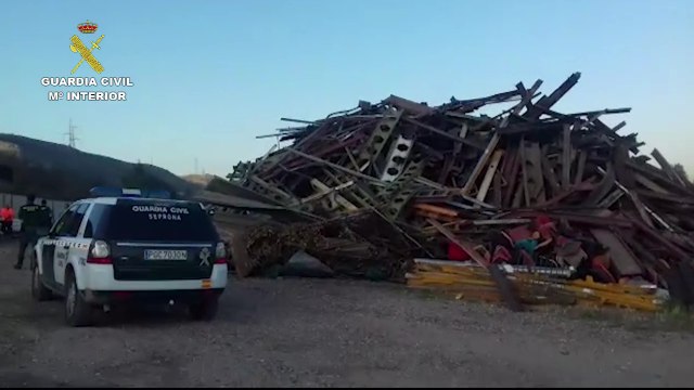 Recuperadas más de 35 toneladas de segmentos de vía robadas