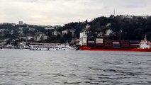 Yük gemisi İstanbul Boğazı'nda karaya oturdu (5)