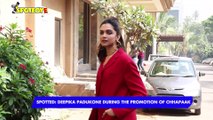 Spotted: Deepika Padukone during the promotion of Chhapaak