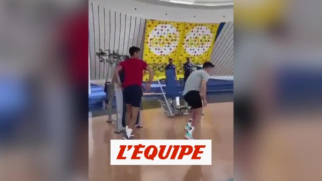 Cristiano Ronaldo donne une leçon de saut à Novak Djokovic - Foot - Tennis - WTF