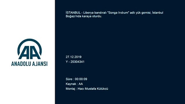 Yük gemisi İstanbul Boğazı'nda karaya oturdu (2) - İSTANBUL