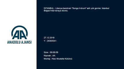 Yük gemisi İstanbul Boğazı'nda karaya oturdu (2) - İSTANBUL
