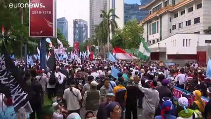 Az ujgurok mellett tüntettek Dzsakartában