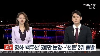 영화 '백두산' 500만 눈앞…'천문' 2위 출발