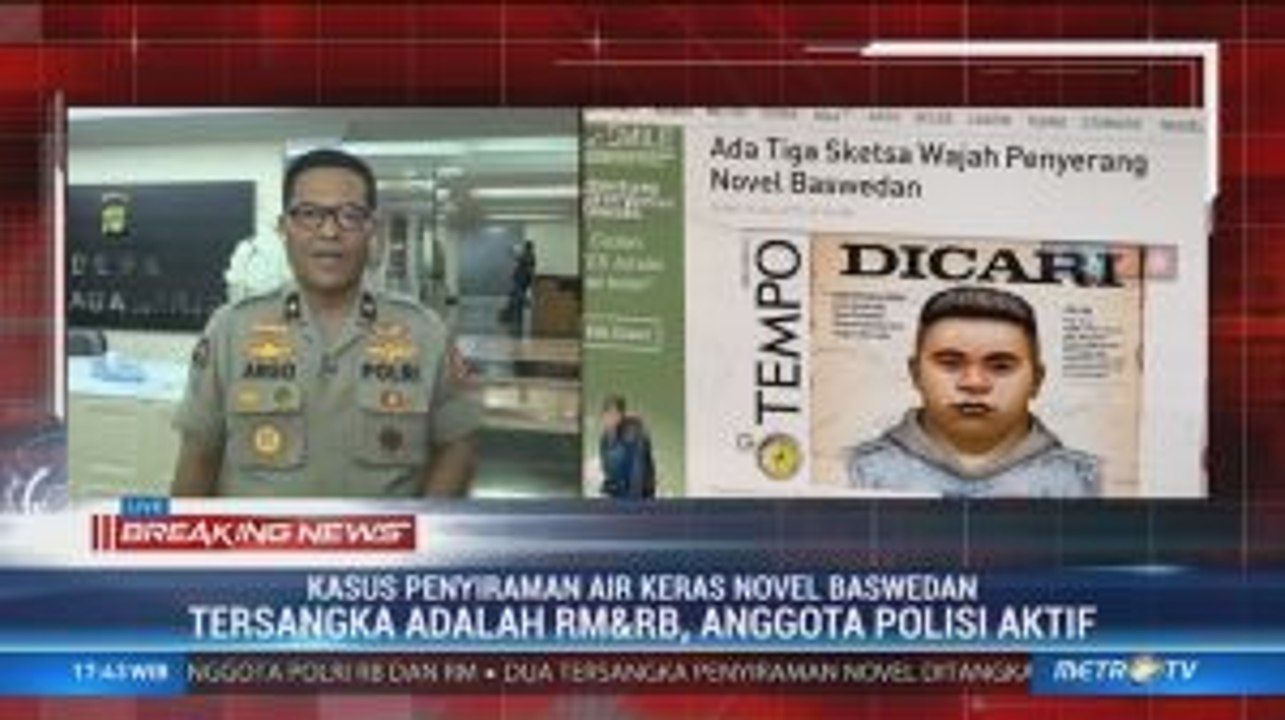 Polri: Dua Tersangka Penyerangan Novel Baswedan Anggota Polisi Aktif