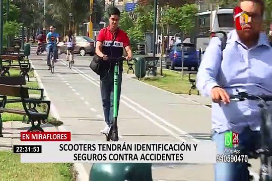Miraflores: scooters eléctricos tendrán identificación y seguros contra accidentes
