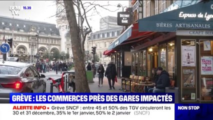 Les commerces situés autour de la Gare de Lyon à Paris fortement impactés par la grève