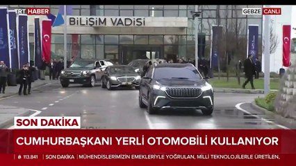 Cumhurbaşkanı Erdoğan yerli otomobilin direksiyonunda
