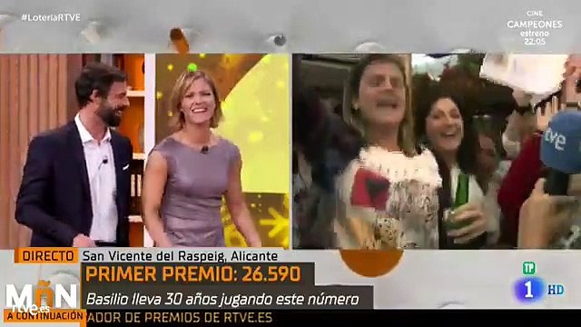 Une journaliste espagnole pète les plombs en direct pensant avoir gagné des dizaines de milliers d'euros au loto, mais... elle va découvrir qu'elle a fait erreur !