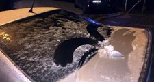 Akşam saatlerinde İstanbul'a mevsimin ilk karı yağdı! Otomobiller beyaza büründü