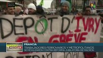Francia: trabajadores exigen a Macron retirar reforma de jubilación