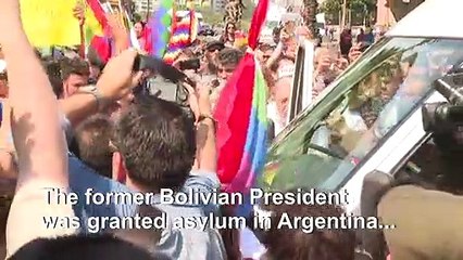Morales marches with the Mothers of Plaza de Mayo in Argentina