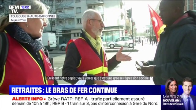 Retraites: les grévistes ont multiplié les opérations de tractage ce vendredi