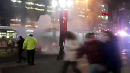 Ankara kızılay meydanı'nda otobüs yangını