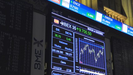 El Ibex 35 alcanza la barrera psicológica de los 9.700 puntos