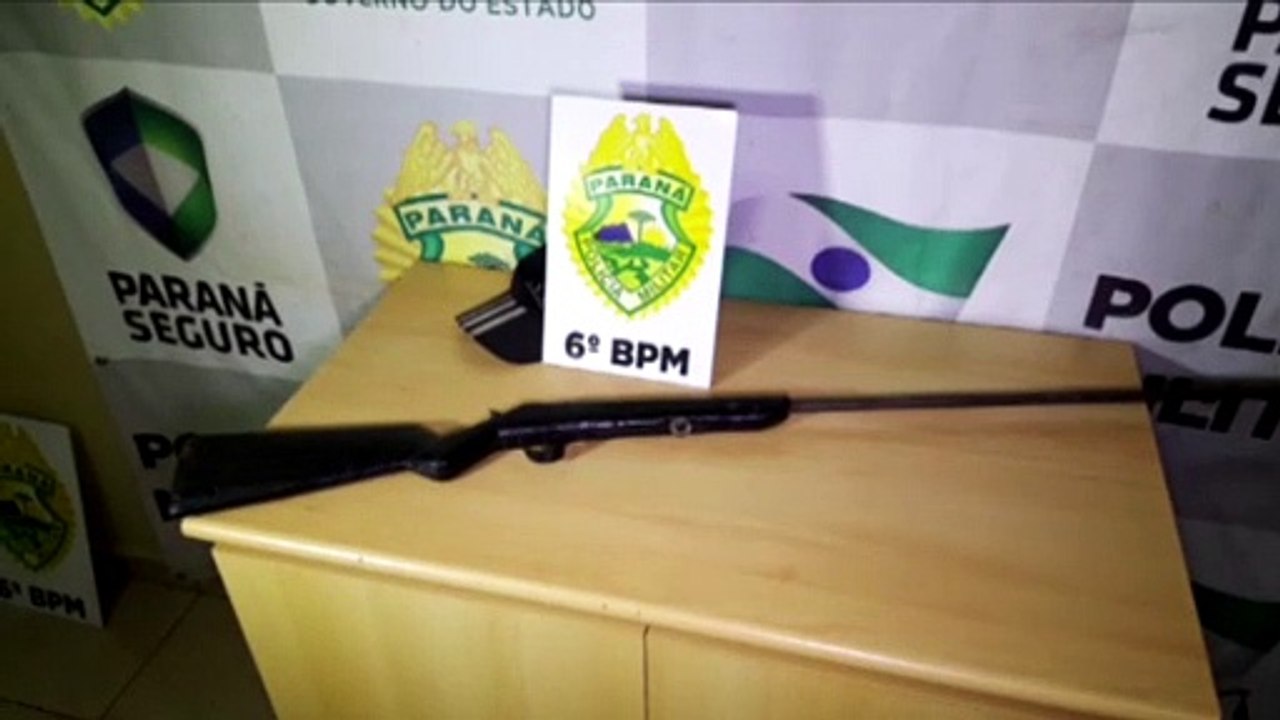 Jovem é detido pelo Pelotão de Choque com espingarda calibre 32