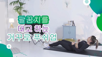 팔꿈치를 대고 하는 거꾸로 푸쉬업 - 운동하는 사람들