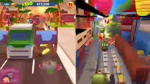 RUN- RUN- RUN- TALKING TOM GOLD RUN NEW CHINA WORLD VS SUBWAY SURFERS SINGAPORE