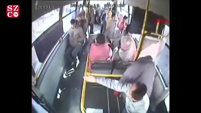 Otobüs şoförüne 'cep telefonu' dayağı