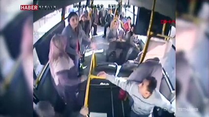 Otobüs şoförüne "cep telefonu" dayağı